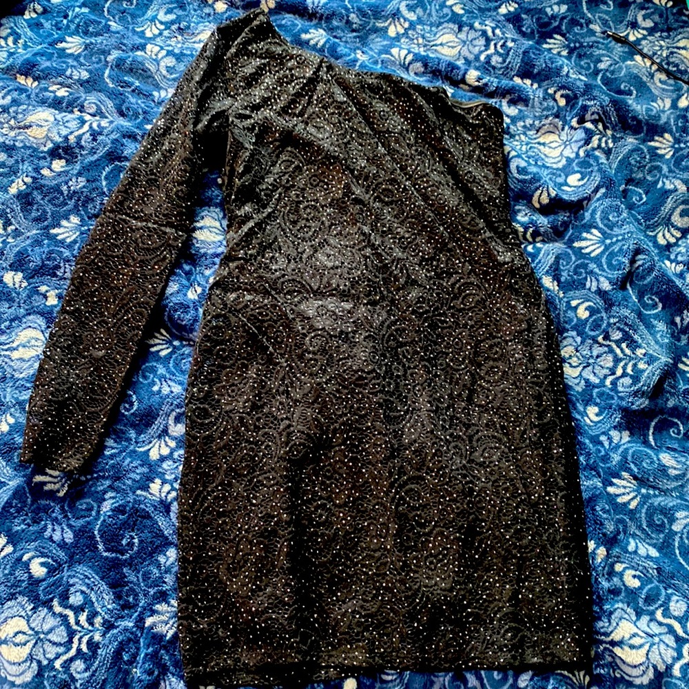 Black, one sleeved girls dress